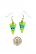 Pointed Triangle Glass Earrings